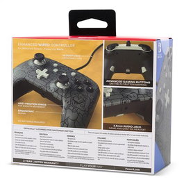 PowerA - Manette avec câble améliorée Power-Up Mario pour Nintendo Switch - Boutons programmables, audio via jack 3,5 mm, câble USB-C 3 m - Compatible Switch et Switch OLED